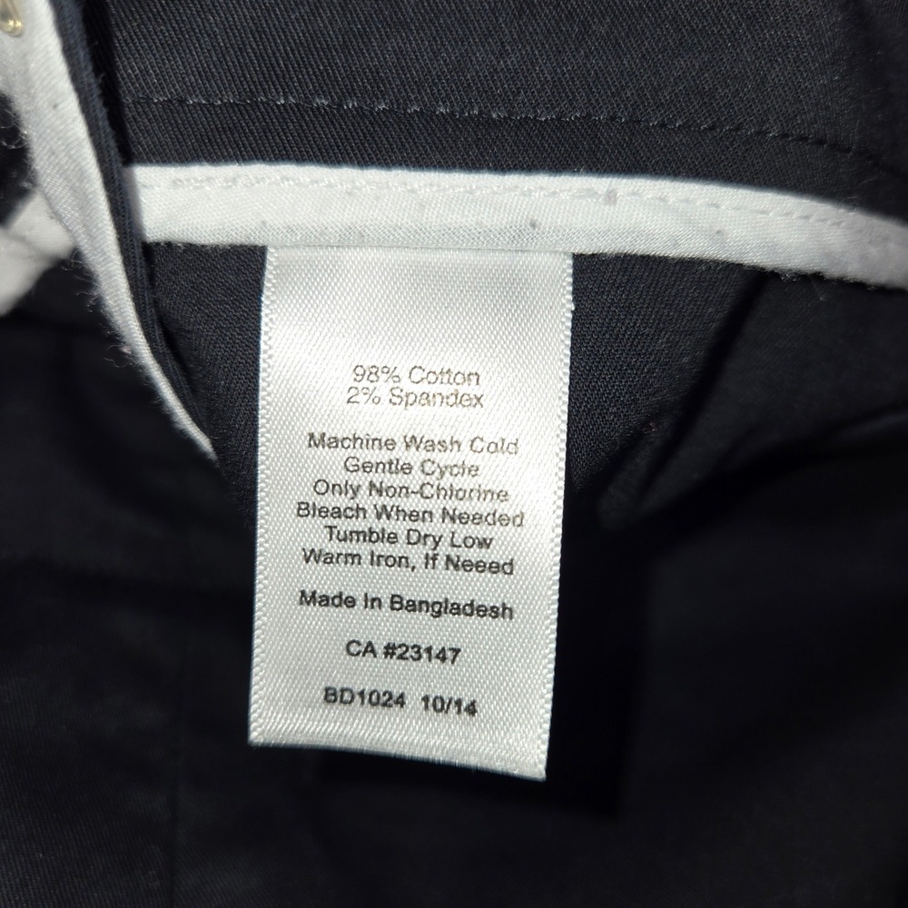 Talbots Heritage Petites Black Crop Pants Womens 12P Cotton Stretch BD1024 - Picture 5 of 6